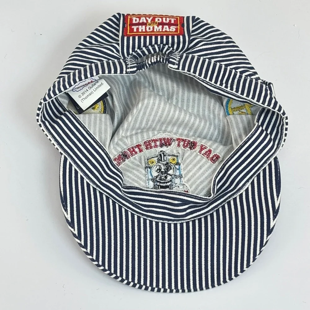 Thomas & Friends Train Conductor Hat Blue Pin Stripe Embroidered Kids Halloween
